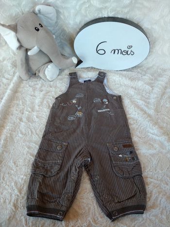 Salopette Garçon 6 mois Petite équipe en route ours Sergent major 100% coton