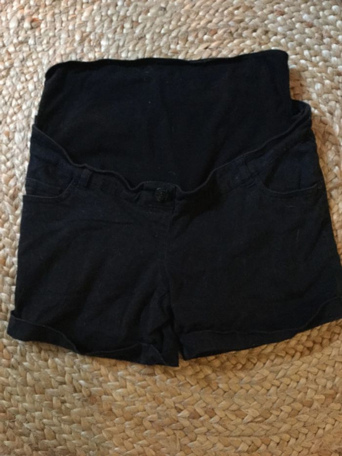 Kiabi short de grossesse noir avec bandeau taille 38