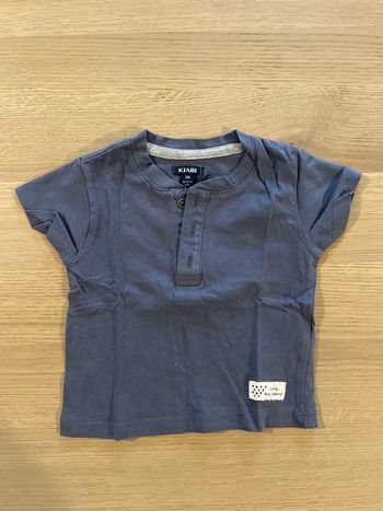T-Shirt manches courtes bleu 3 mois kiabi