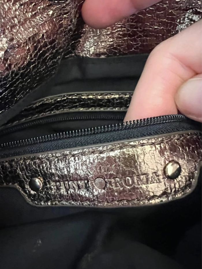 Pochette cuivrée femme Punto Roma Cartera cobriza mujer rame donna Kupferfarbene Clutch Damen - photo numéro 5