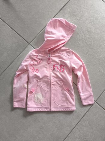 Veste à capuche pink bamboo 5 ans
