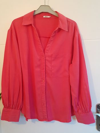 Chemise fuchsia manches longues