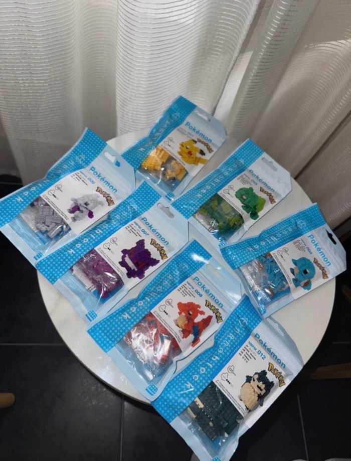 OFFRE! Pokémon - Jeu de construction Nanoblock - Lot de 7 paquets neufs
