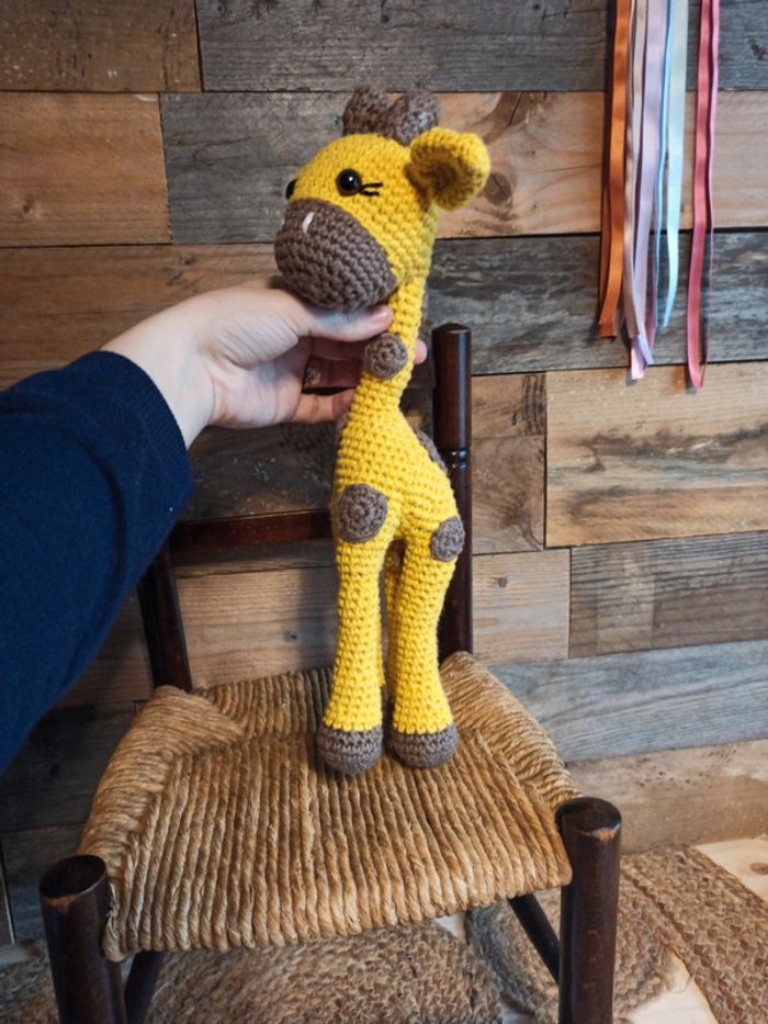 peluche girafe crochet fait main tbe - photo numéro 4