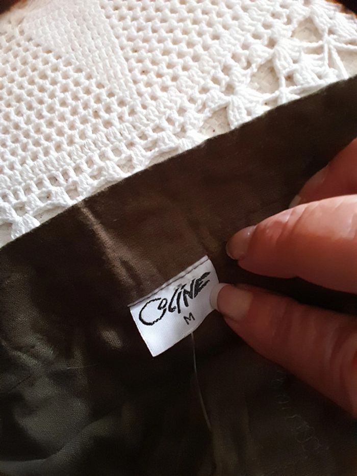 Pantalon ample,taille haute, couleur kaki, style boho, taille M - photo numéro 7