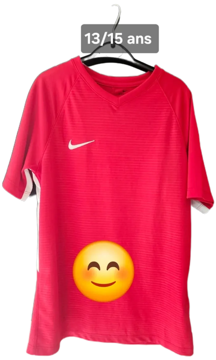 T-shirt nike Dri-FIT rouge xl 13/15ans sport football - photo numéro 2