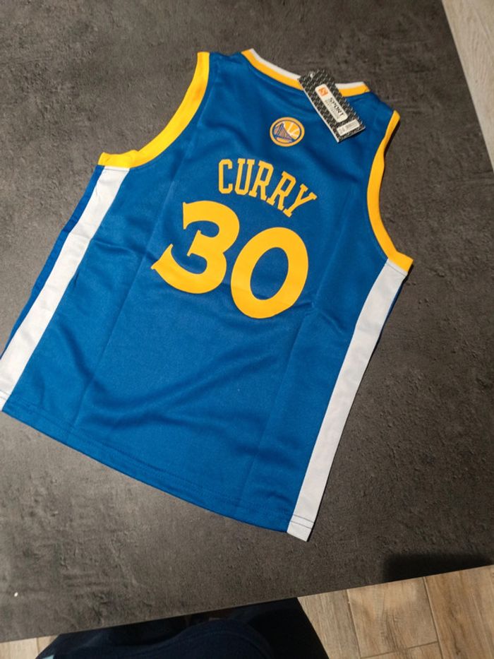 Tenue NBA golden state warriors Stephen Curry bleu. T.24 - photo numéro 2