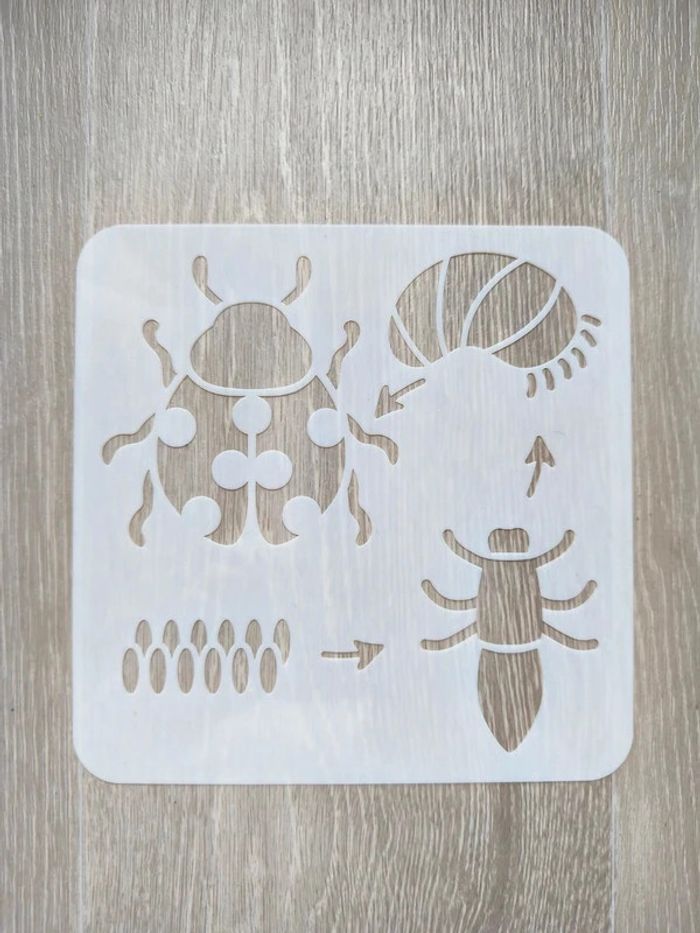 Pochoir du cycle de vie de la coccinelle