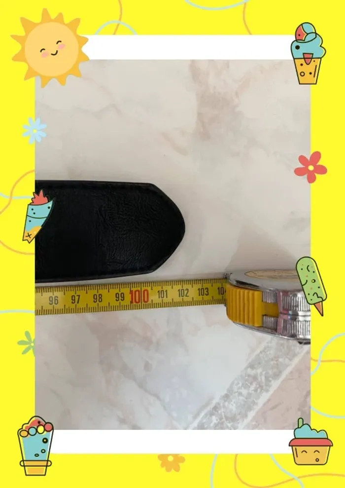 Ceinture noire forme géométrique - photo numéro 6