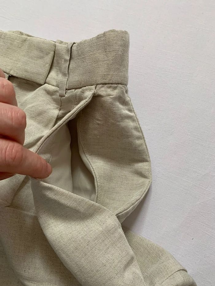 pantalon H&m crème taille S - photo numéro 3