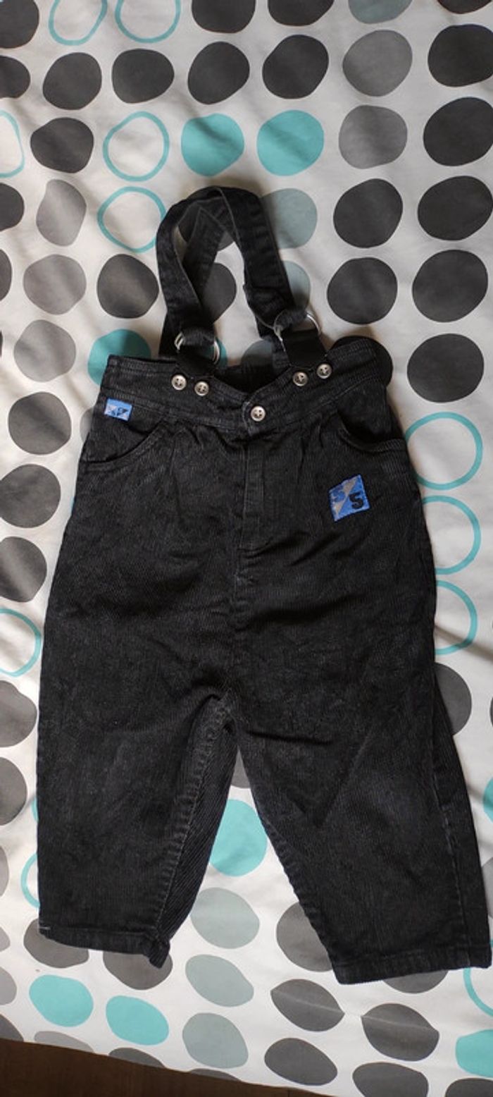 Salopette velours côtelé noir