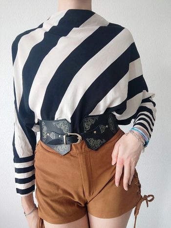 Blouse ample rayé noir blanc / Primark - 34/XS à 38/M