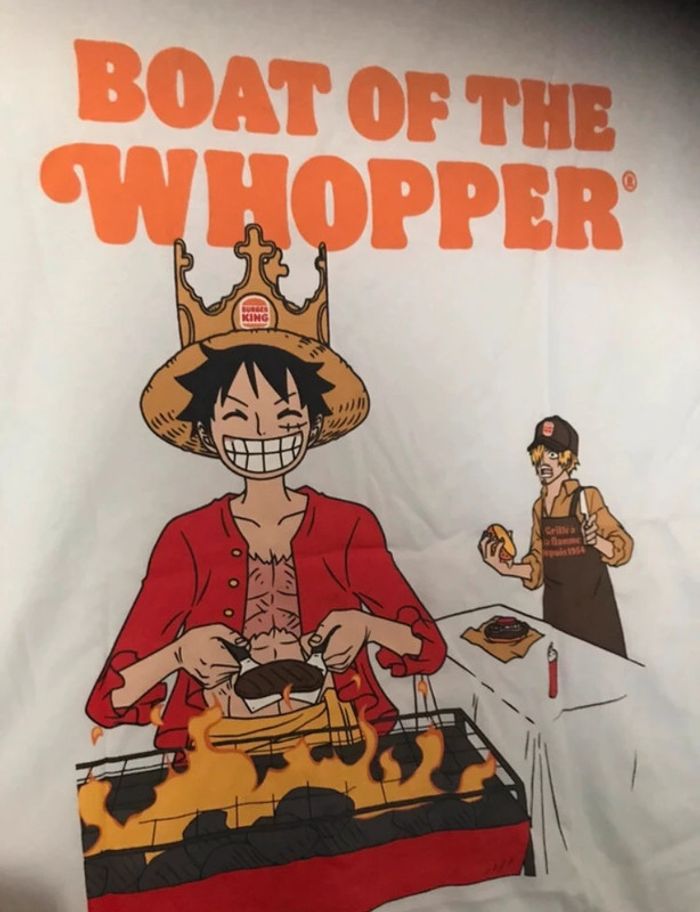 T-shirt One Pièce Burger King collector en taille M - photo numéro 5