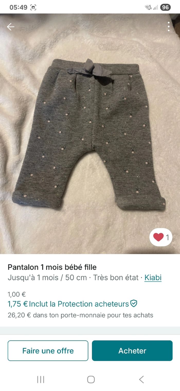 Lot de Pantalon bebe naissance - photo numéro 2