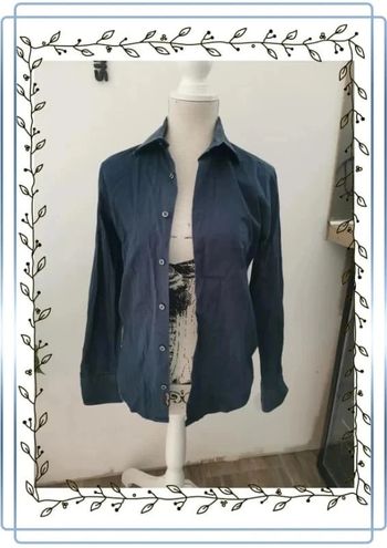 Chemise slim bleu "Daddy&son",col vieilli, taille S, bon état