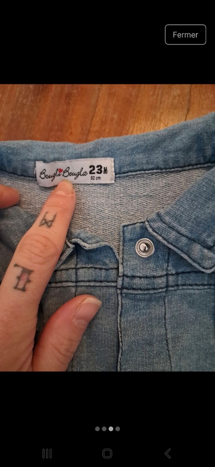 Chemise en jeans 24mois - photo numéro 3