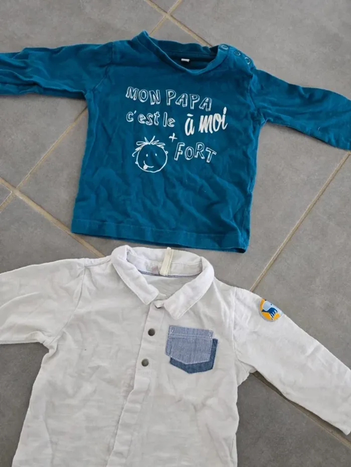 Lot de 2 tee shirts manches longues - photo numéro 2