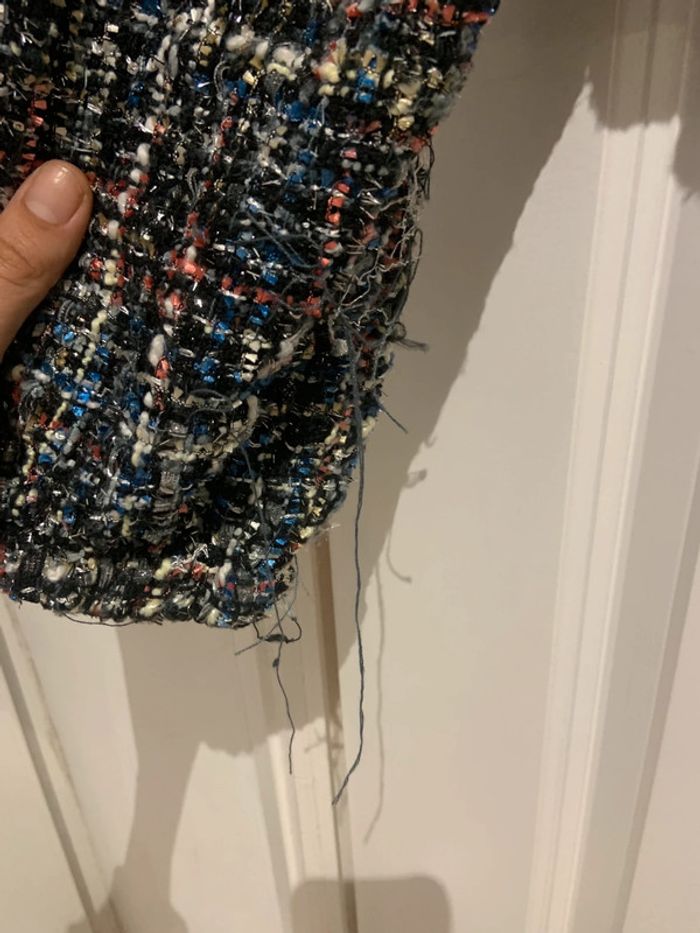 🔝 Veste courte manches longues Shein noire avec liseré argenté et coloré taille M 38 coton polyester - photo numéro 7