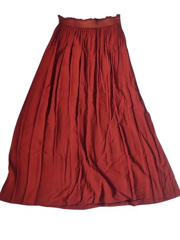 Jupe longue rouge brique taille XS