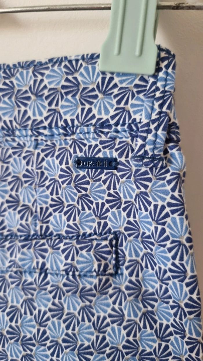 Short bleu okaidi chino taille 4ans neuf ceinture ajustable - photo numéro 9