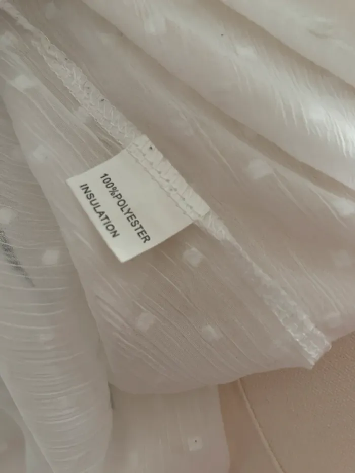 Blouse blanche plumetis romantique à volants plissés – Taille L - photo numéro 8