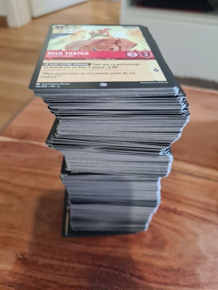 Lorcana lot 250 cartes sans double