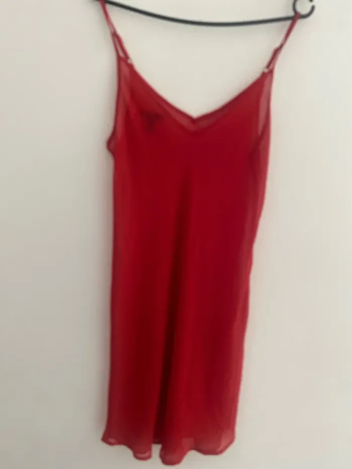 Robe MANGO portefeuille habillée rouge et son déshabillé - photo numéro 2