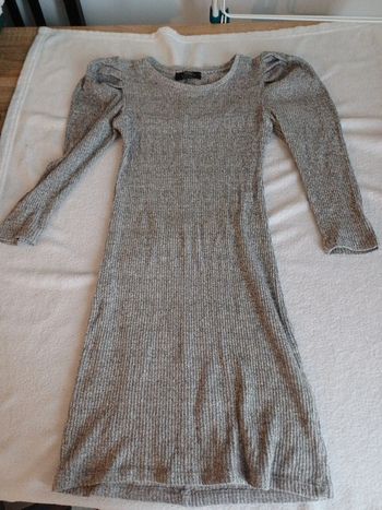Robe en laine grise taille 36 Bershka