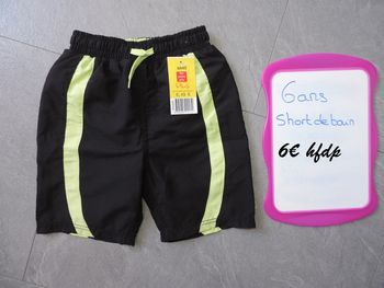 short de bain taille 6 ans