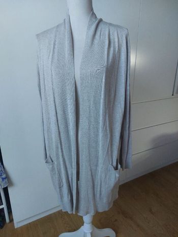 Long gilet beige