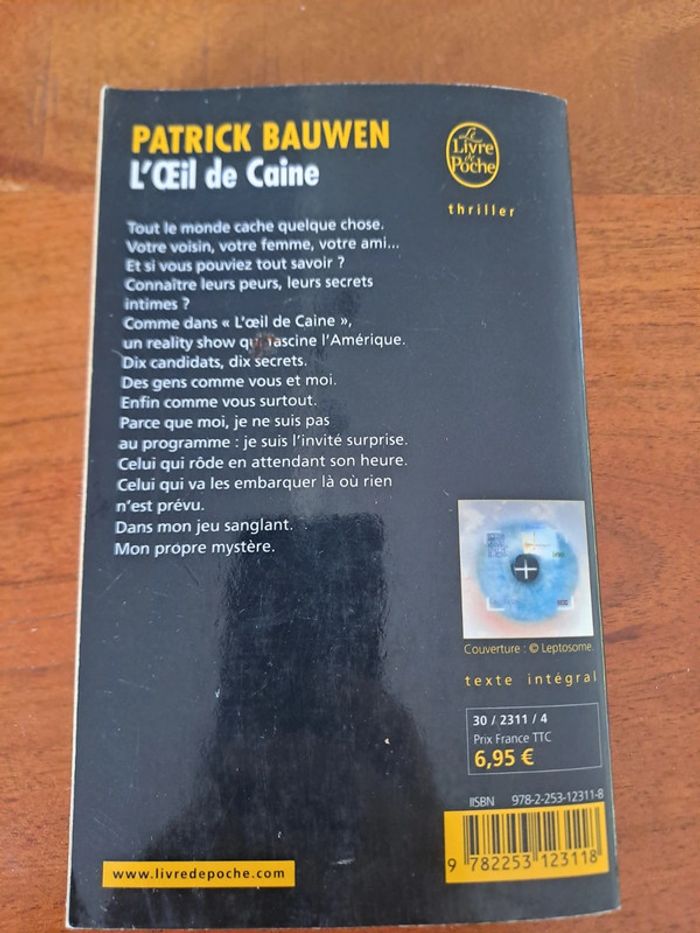 Livre l'Oeil de Caine, Patrick Bauwen - photo numéro 2