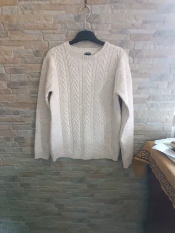Pull torsades crème Kiabi 12A