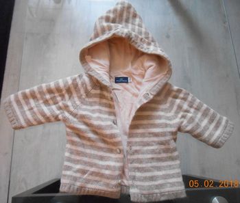 Veste bébé garçon/fille à capuche 3 mois Sergent Major neuve