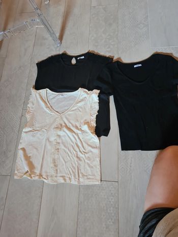 Lot 3 haut L gemo t shirts haut