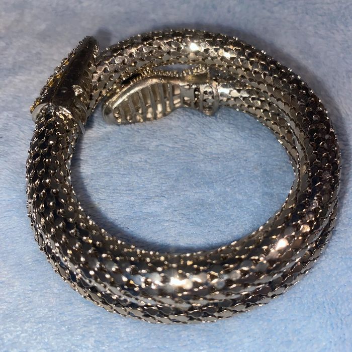 Bracelet fantaisie argenté serpent - photo numéro 10