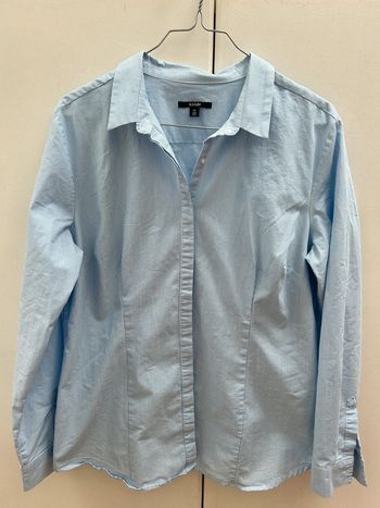 Chemise femme bleu à rayures - en coton taille 44 neuve