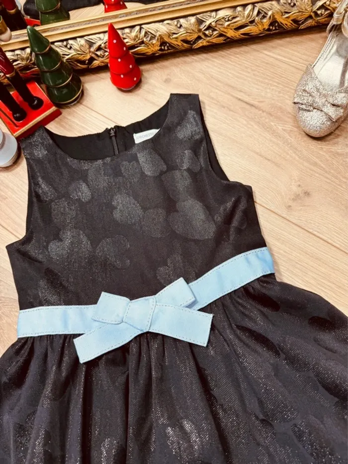 Taille 6 ans robe fête fille Orchestra noire * cœurs * 🎄 - photo numéro 2