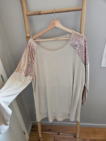 Blouse sequins dorés 46/48