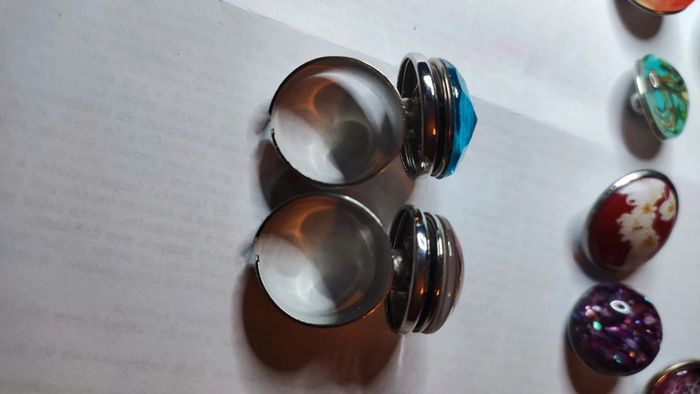 Bagues 8 cabochons - photo numéro 3