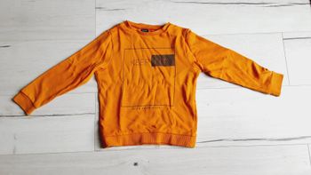 Vêtement garçon pull orange Kiabi 6 ans