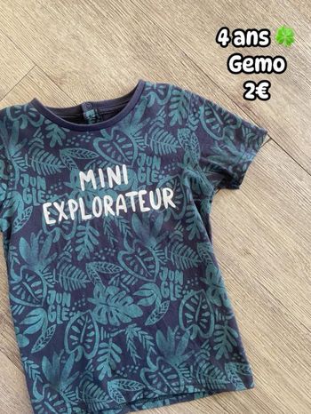 T-shirt 🍀 4 ans 🍀 Gemo