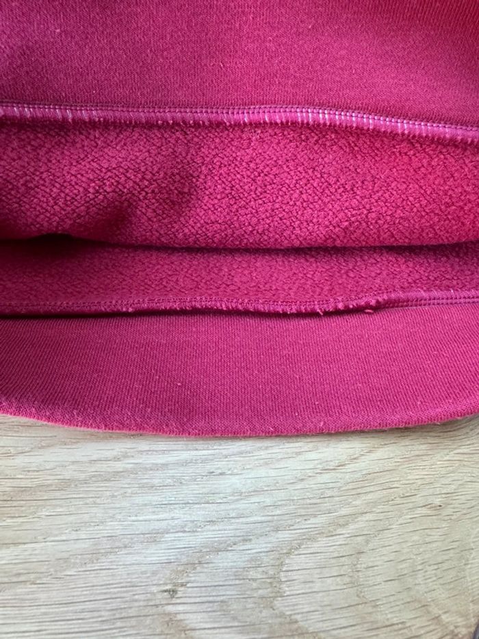 Sweat rouge bordeaux maxi col carré noeud - Taille 3 Ans - photo numéro 7