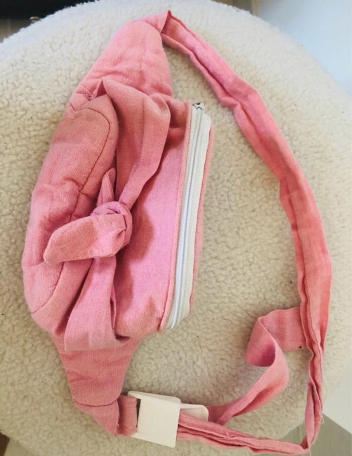 Petite Sacoche banane vintage rose style barbie girl - photo numéro 4