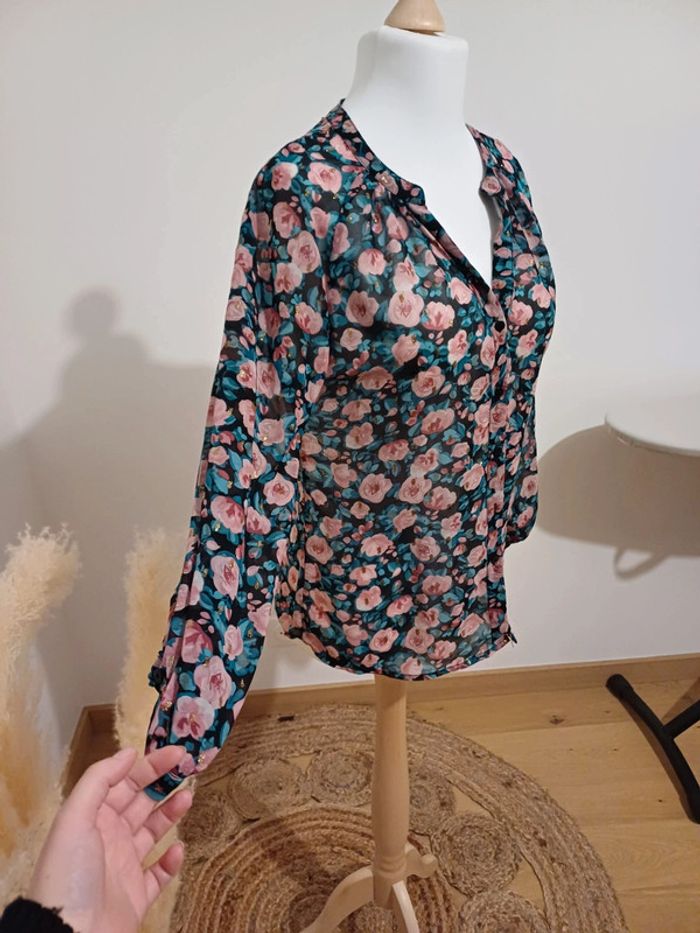 Chemise transparente fleurie Goa taille M 38 - photo numéro 7