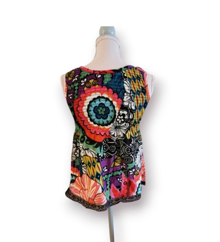 Débardeur desigual smoke et dentelles en bas taille 9/10 ans - photo numéro 2