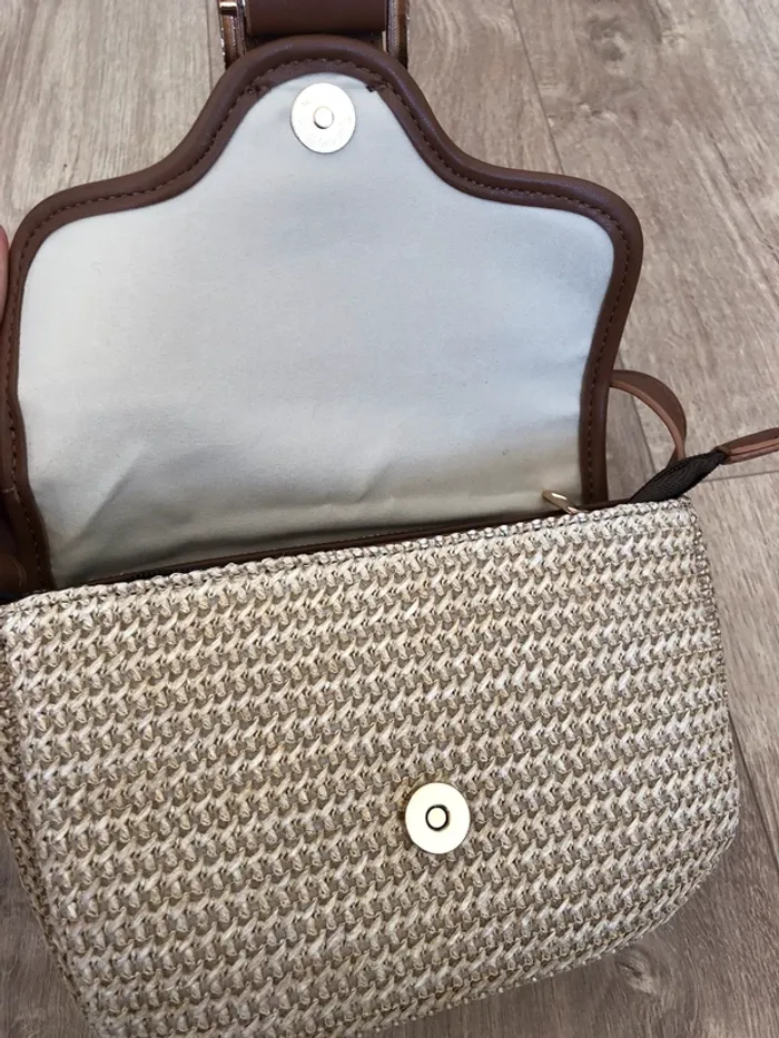 Sac bandoulière beige et marron - photo numéro 5