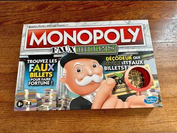 NEUF Monopoly faux billets détecteur Hasbro billets jeu société billets argent