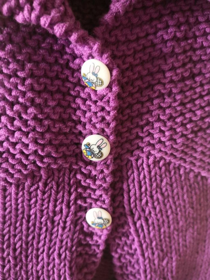 Bolero violet fait main - photo numéro 2