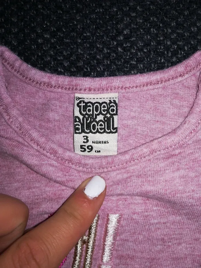 Lot de 4 tee-shirts pour l'été, bébé fille, 3mois - photo numéro 3