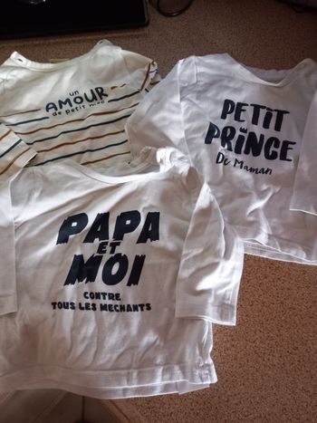 Lot de 3 tee shirts manches longues